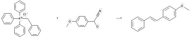 Phosphonium,triphenyl(phenylmethyl)-, chloride (1:1) can be used to produce 1-methoxy-4-trans-styryl-benzene at the temperature of 105 °C